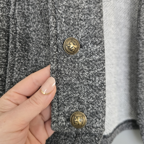 Women's Marled Military Band Jacket - Picture 5 of 10